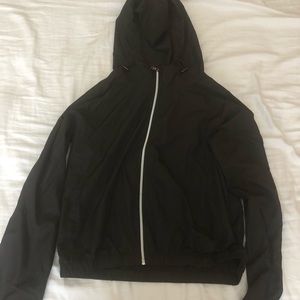 black cropped windbreaker